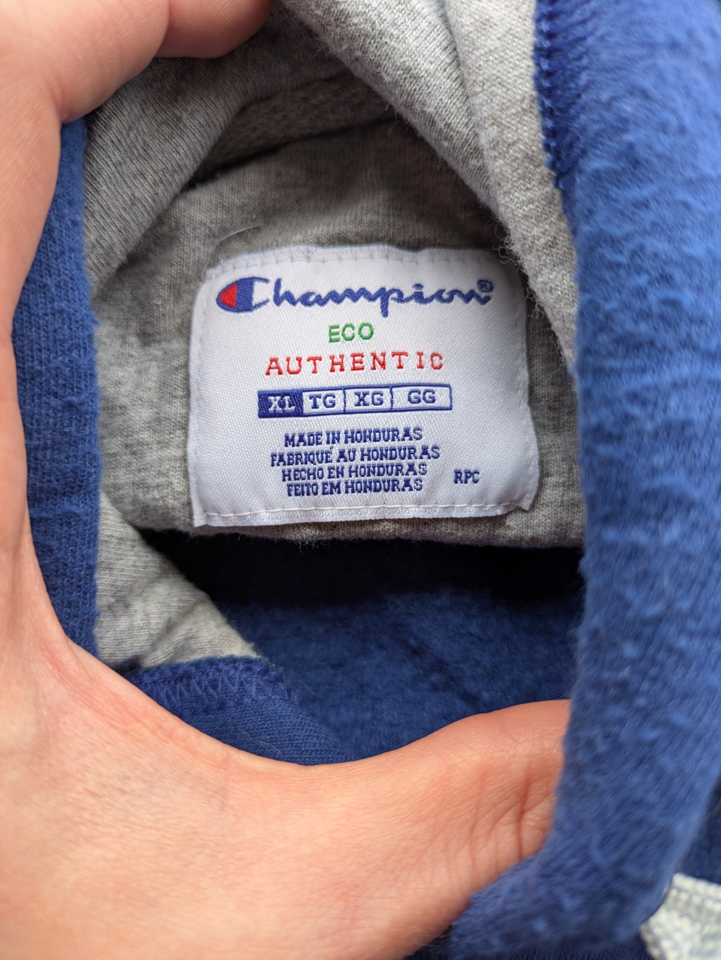 Custom Upcycled Isaiah 43:2 Champion Sweater Sz XL