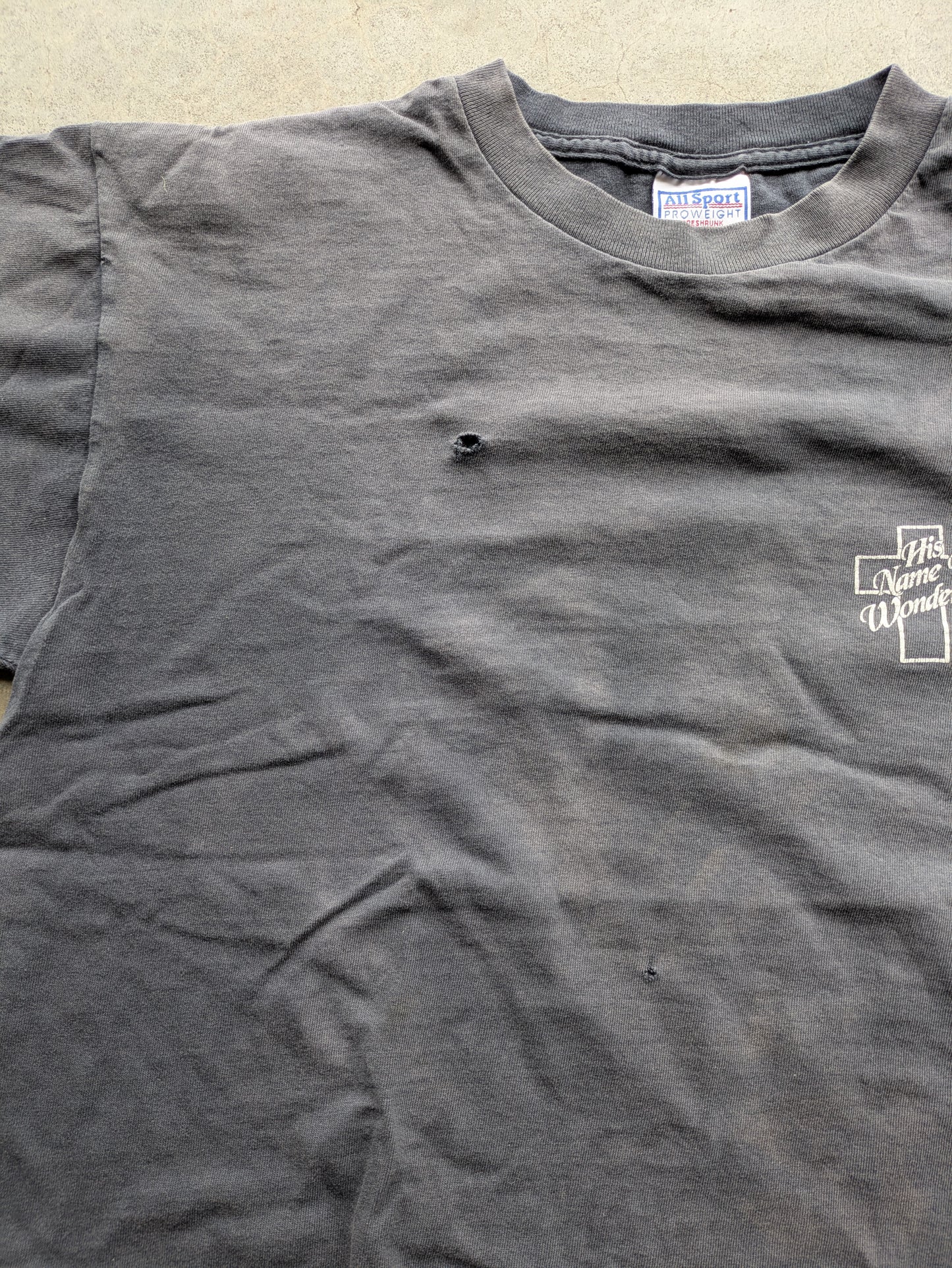 Vintage 90s "I Am" Cross Shirt Sz L