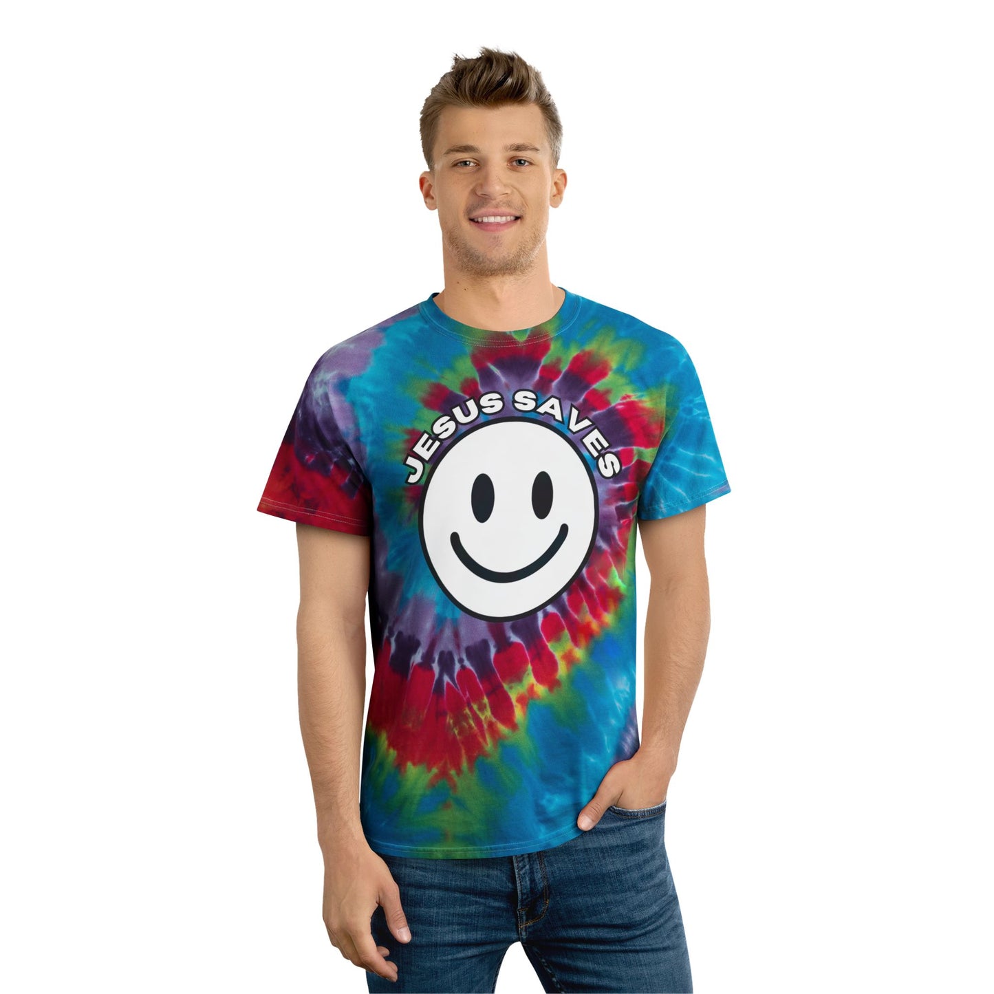 The "Jesus Saves" Smiley Tye Dye T