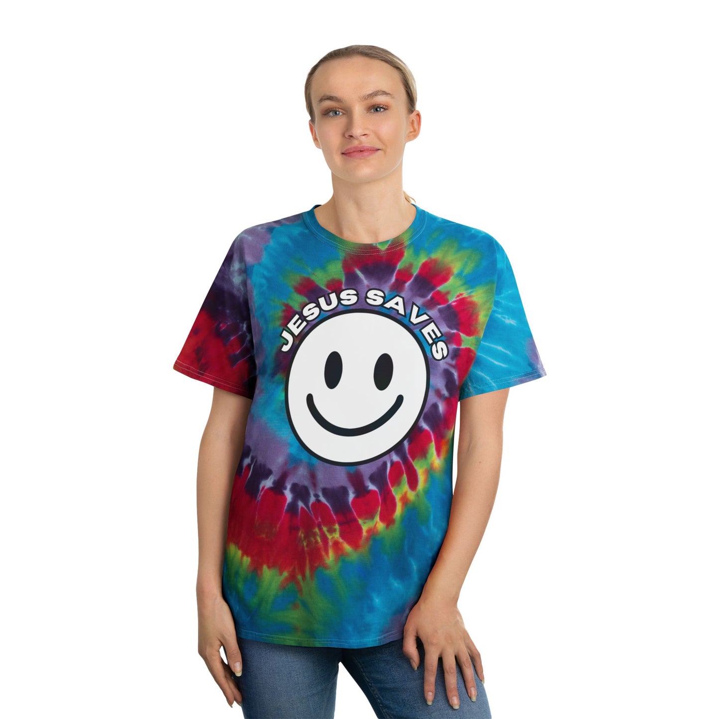 The "Jesus Saves" Smiley Tye Dye T