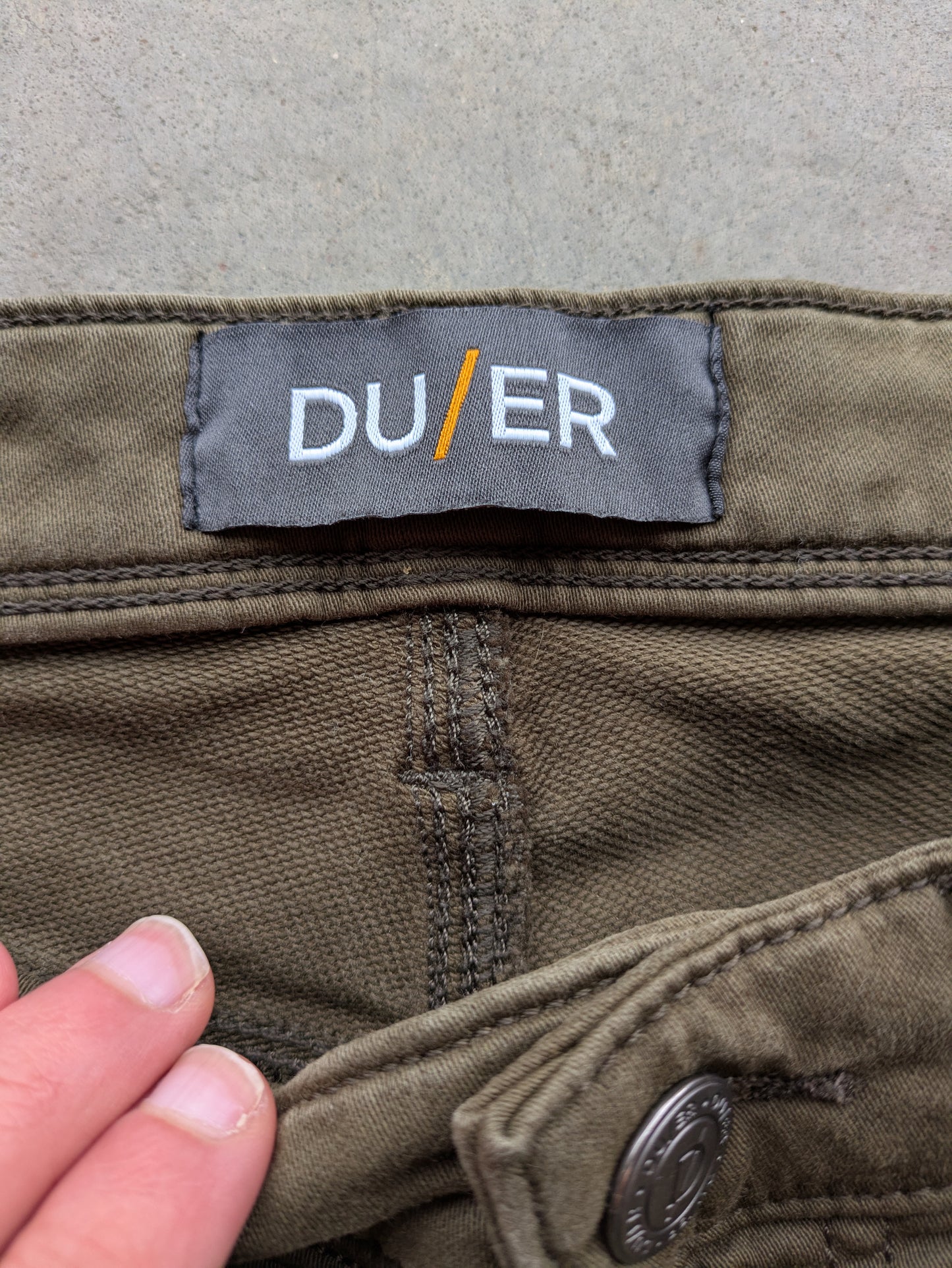 DU/ER Olive Green Pants Sz 32/32