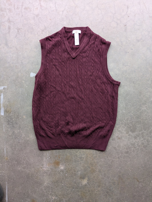 Dockers Maroon Red Sweater Vest Sz M