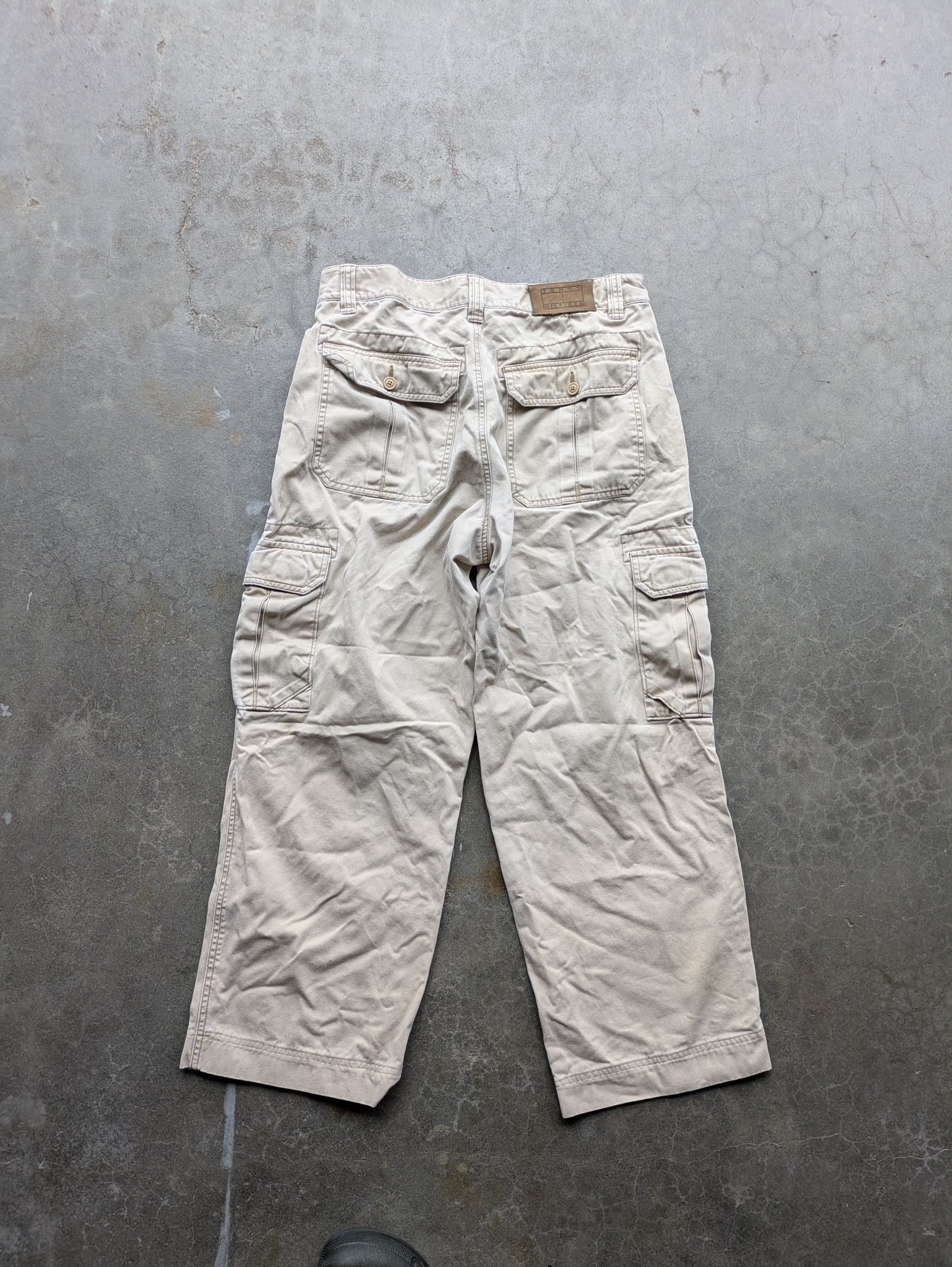 VTG Tommy Hilfiger Khaki Cargo Pants Sz 33/32