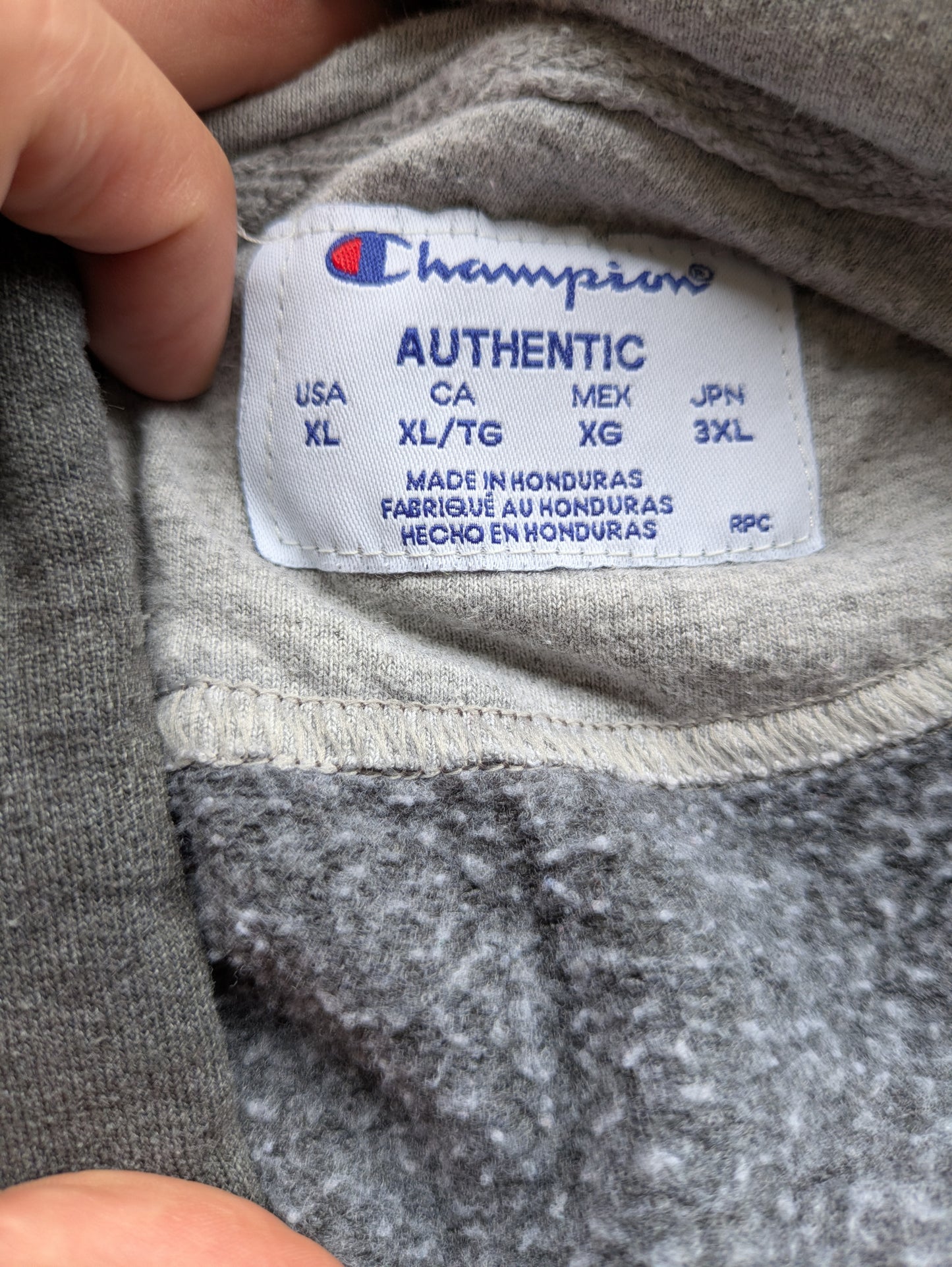 Custom Upcycled Isaiah 43:2 Charcoal Grey Champion Hoodie