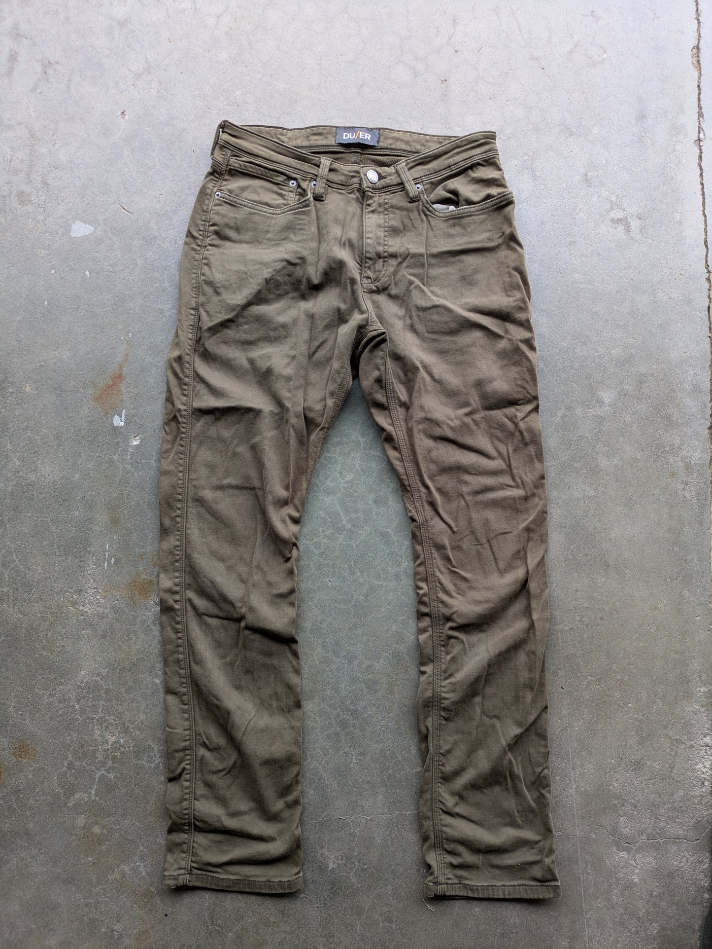 DU/ER Olive Green Pants Sz 32/32