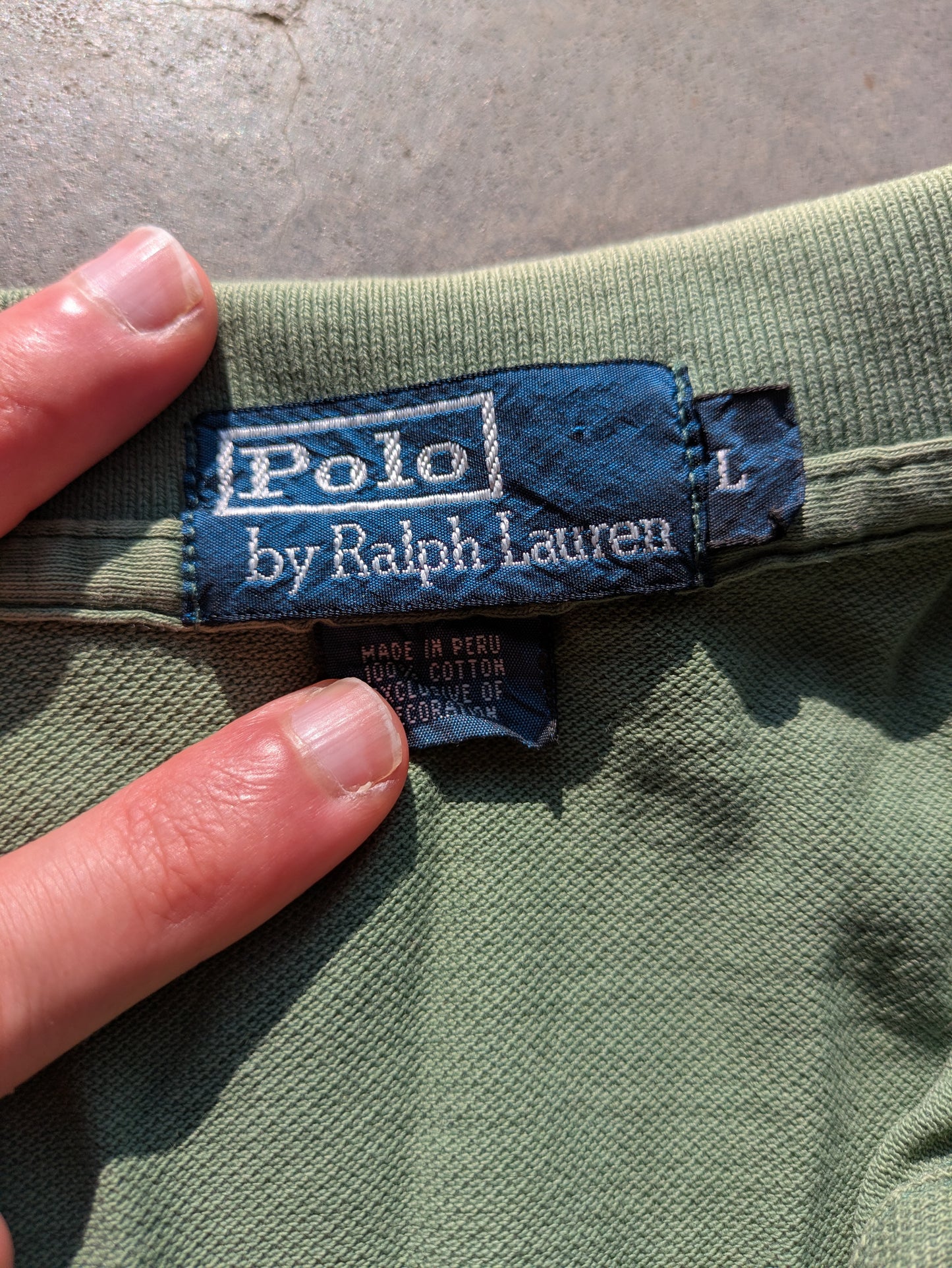 Custom Upcycled "God is Good" Patch on VTG 90s Polo Shirt Sz L