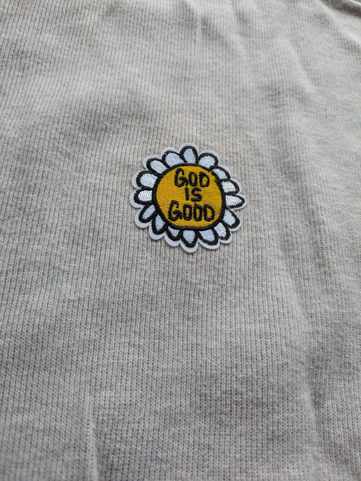 Custom Upcycled "God is Good" on VTG 90s Alexander Julian Grey Sweater Sz XL