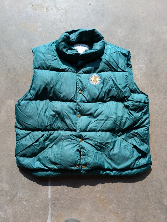 Custom Upcycled VTG "God is Good" LL Bean Goose down Puffer Sz L